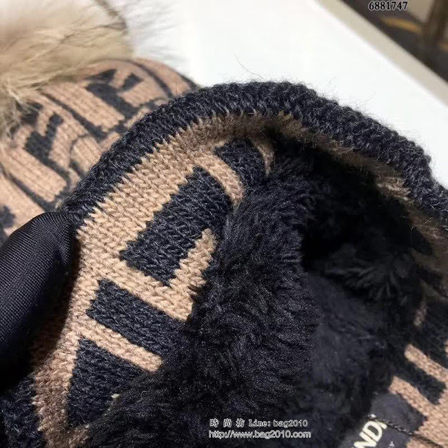 FENDI芬迪 最新冬季百搭羊毛針織帽款 6881747 LLWJ5661